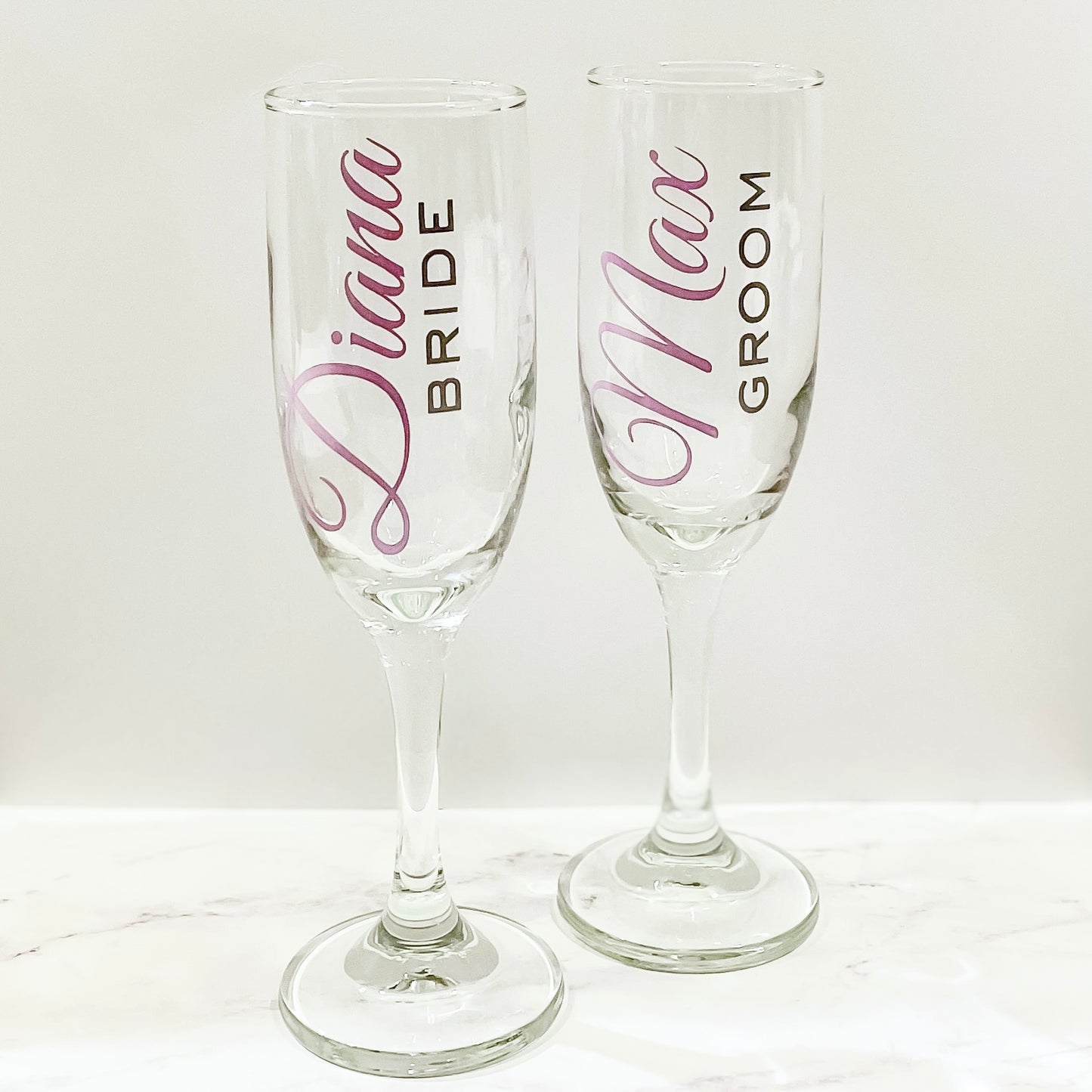 Customized Bridal Party Champagne Glass