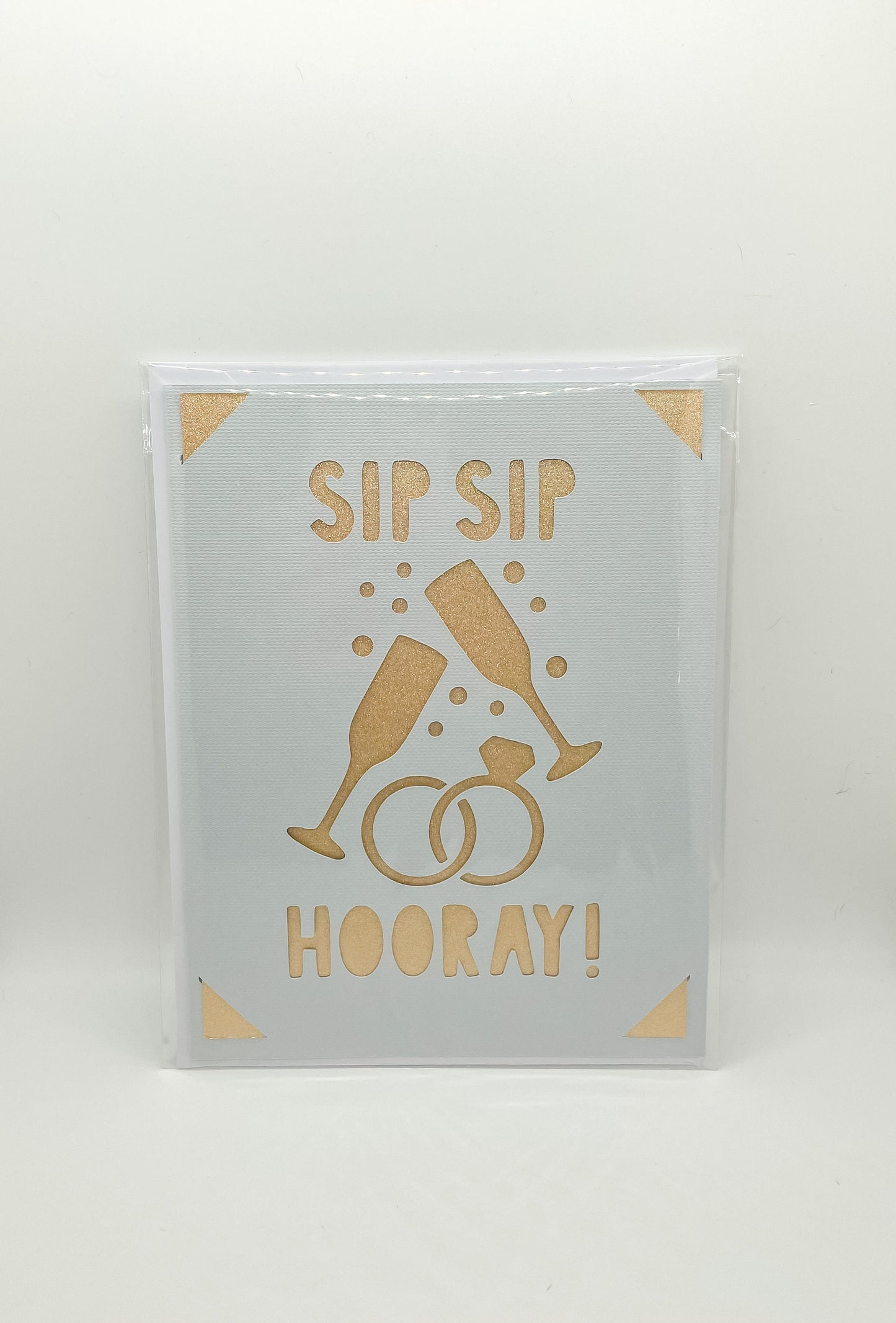 Sip Sip Hooray Champagne Wedding Card