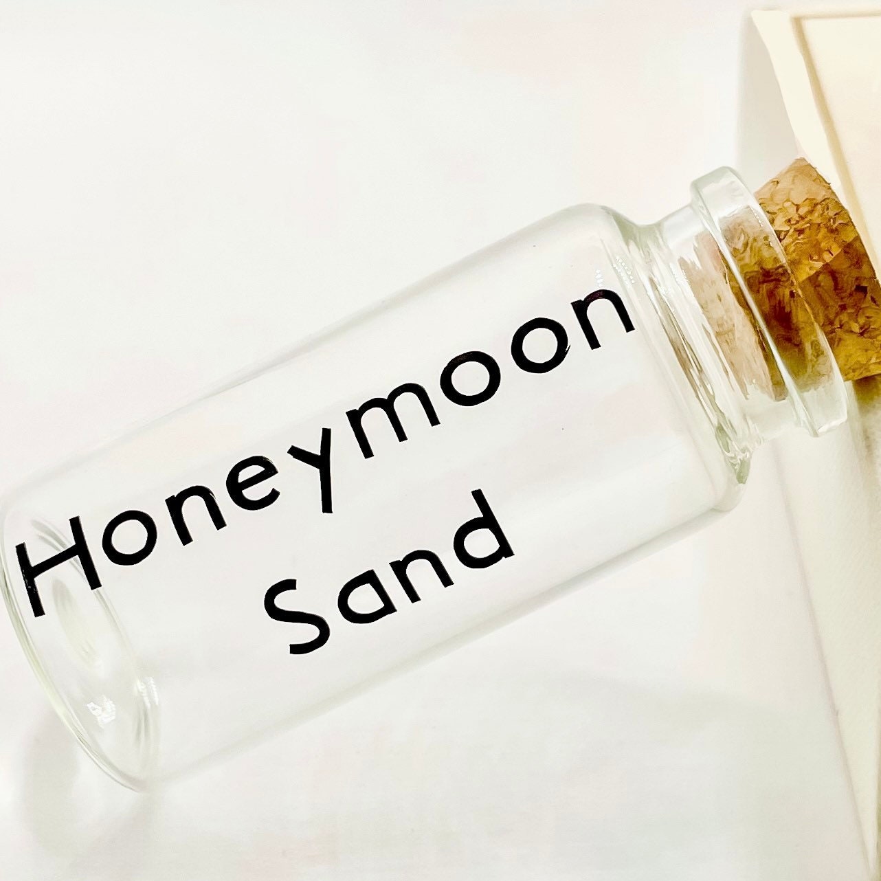 Honeymoon Sand Keepsake Glass Bottle